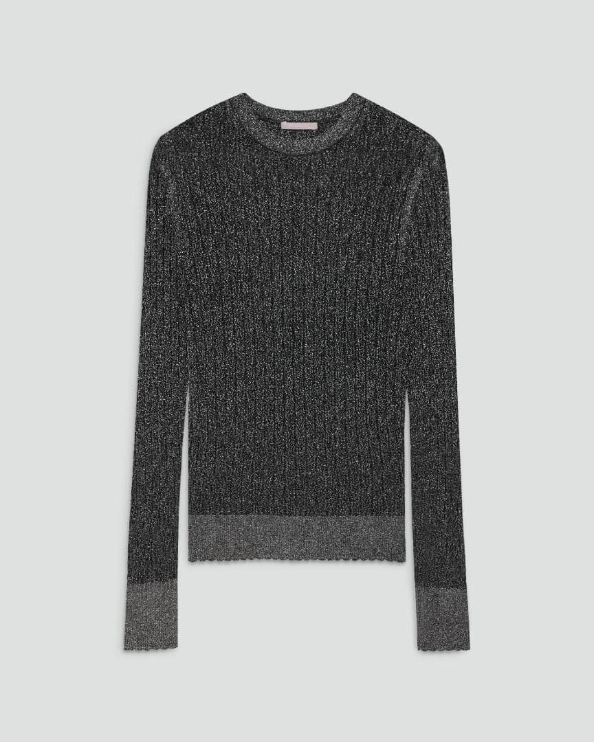 今季完売*セオリーリュクス 洗えるラメニット グレー 38