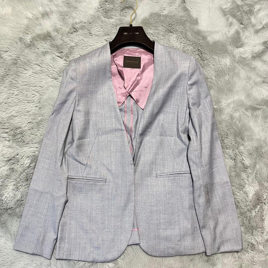 美品 トゥモローランド　スーツ　ノーカラー　ズボン　セットアップ