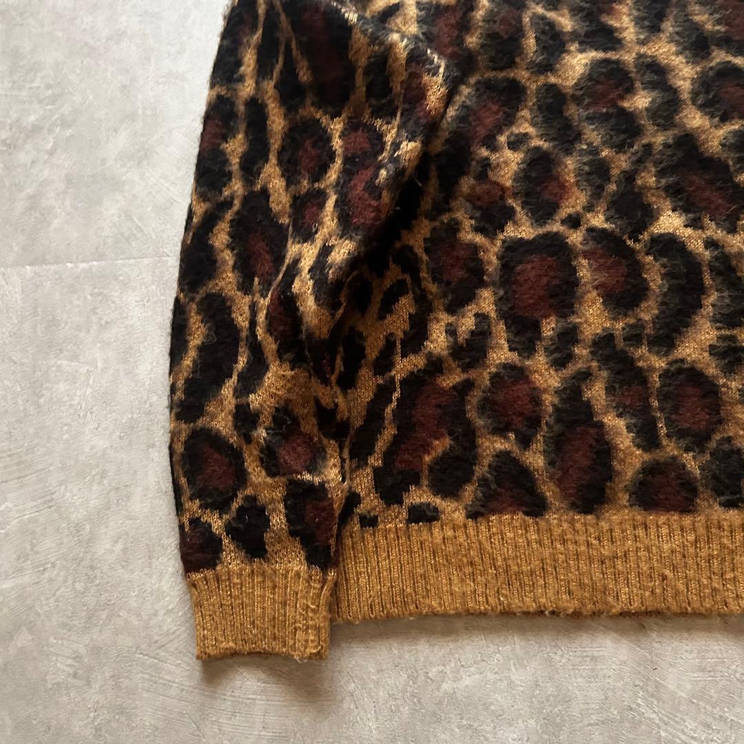 トップス archive grunge leopard knit y2k