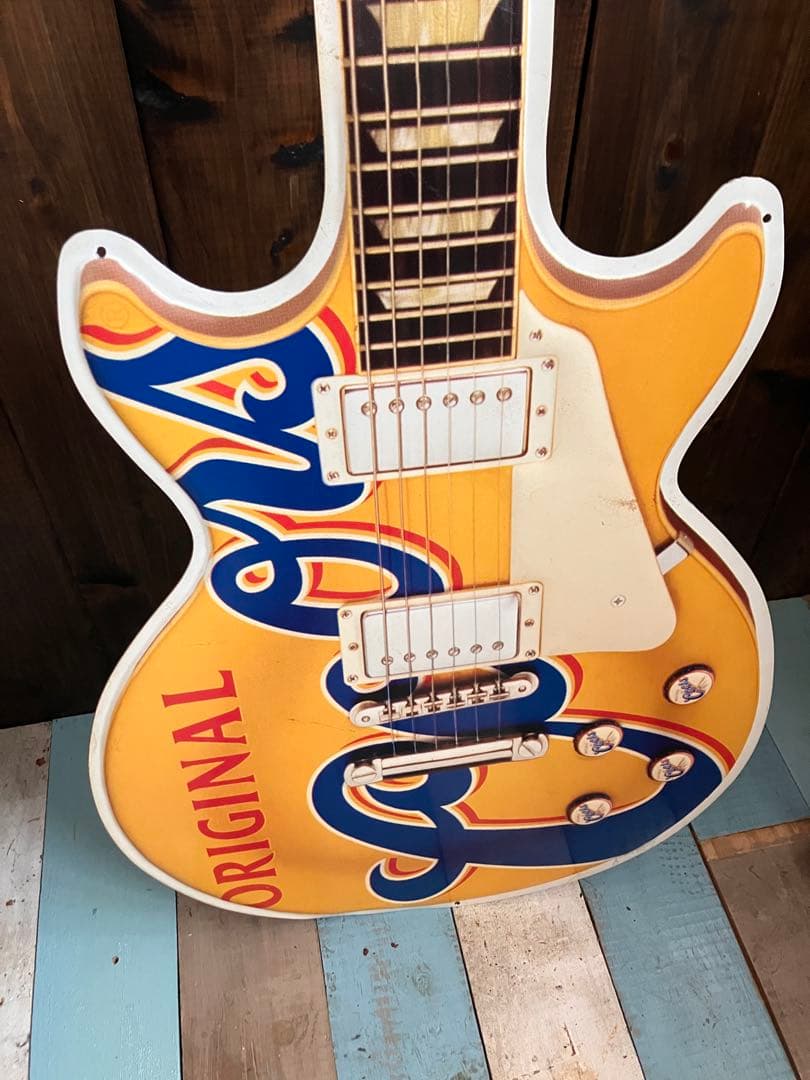 ヴィンテージ　クアーズ　大きいギター看板