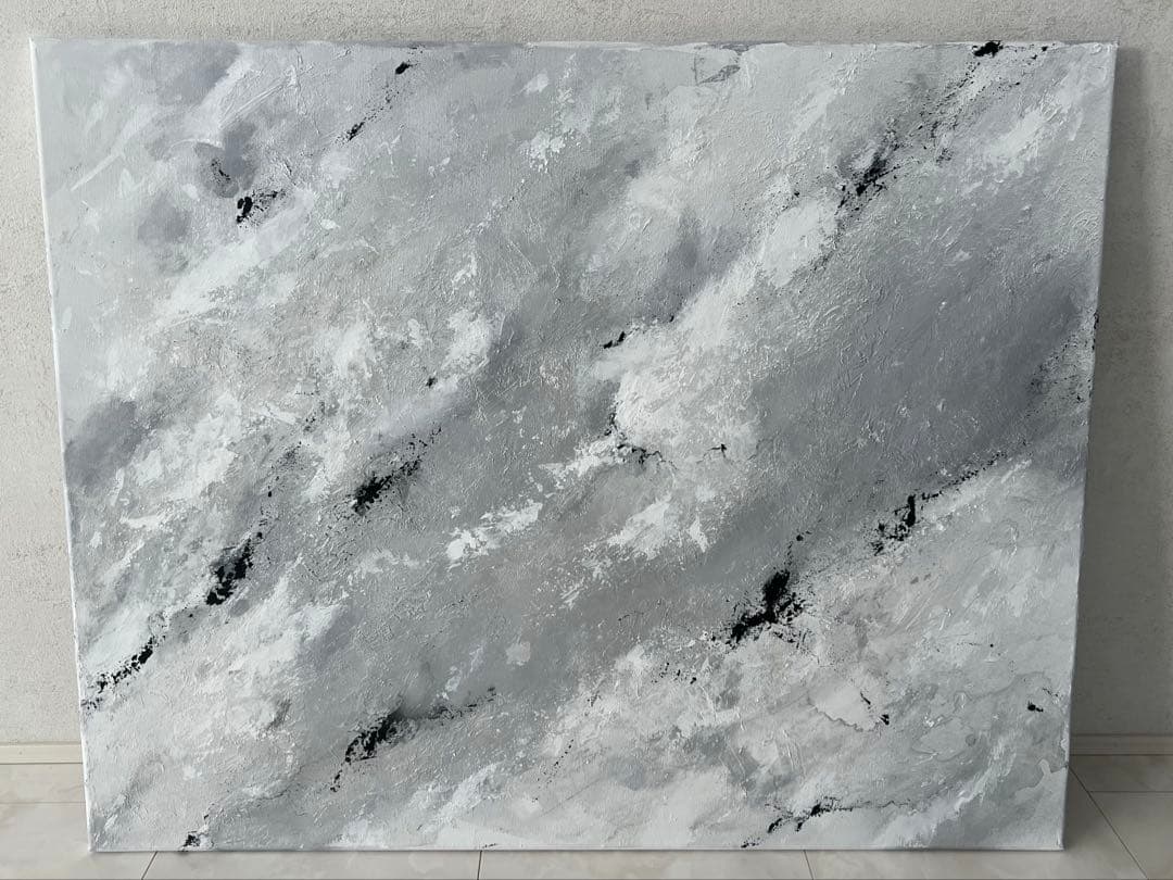 大型アート　アート　モダン　クラシック　ホワイト　シルバー　グレー　ブラック