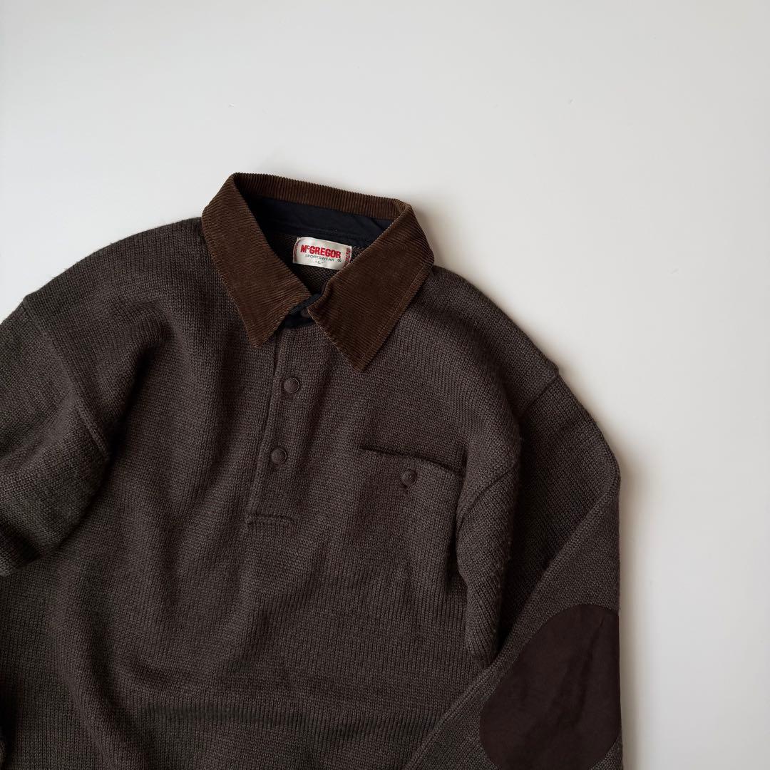 【USED】マクレガー McGREGOR エルボーパッチ ウールニット