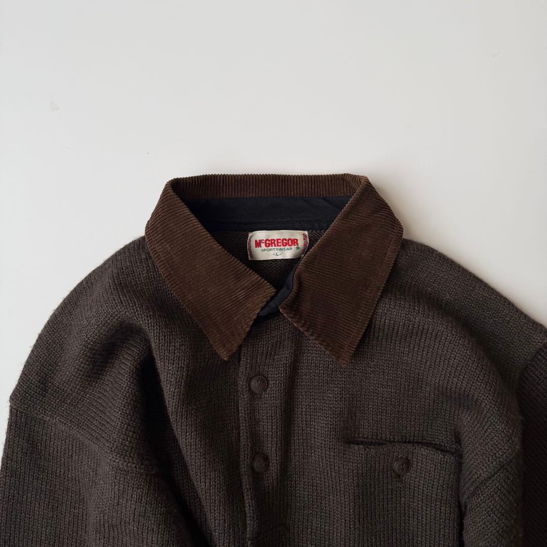 【USED】マクレガー McGREGOR エルボーパッチ ウールニット
