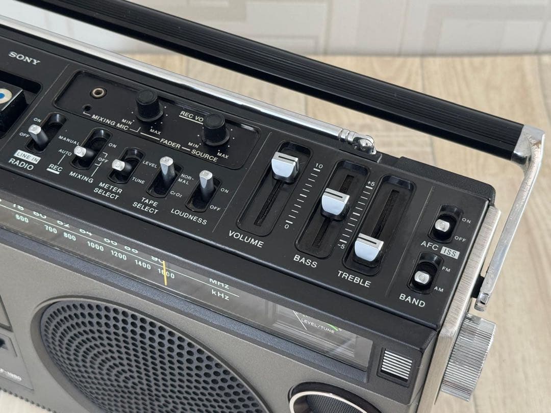 [動作品]SONY ラジカセCF-1980 ラジオ　レトロ　昭和名機