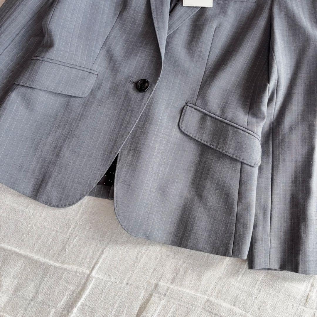 【新品未使用タグ付】 クミキョク パンツスーツ シングルジャケット ストライプ