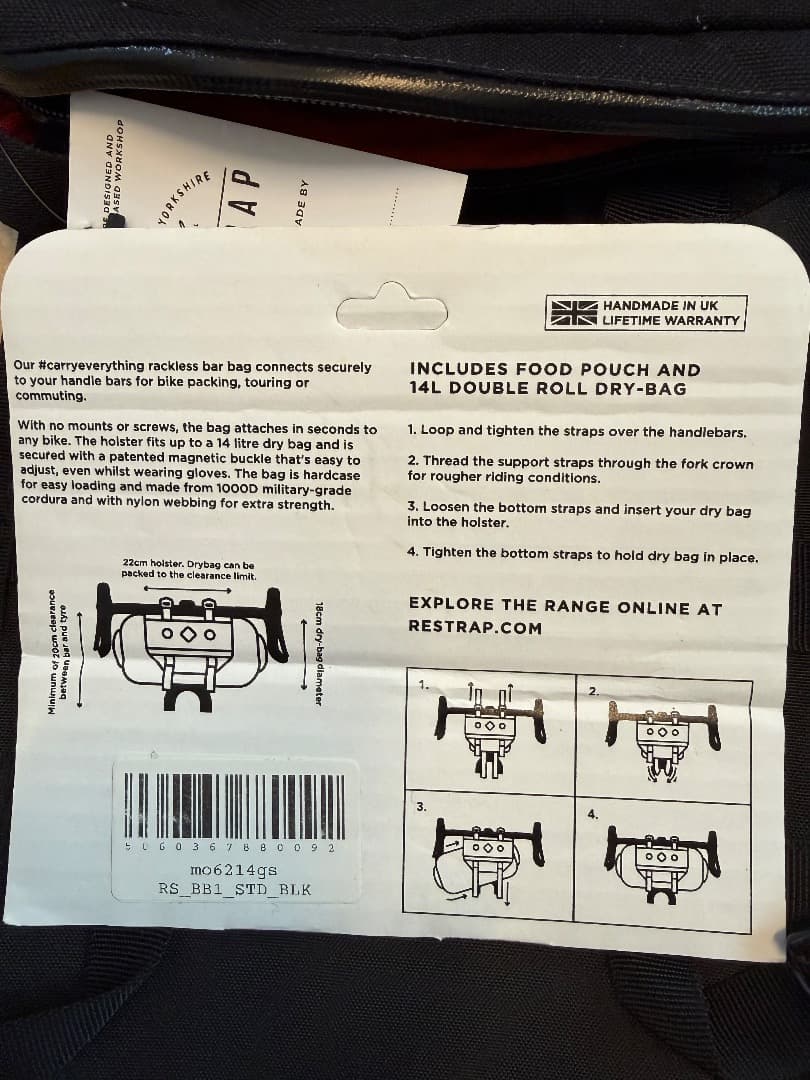 【値下げ】RESTRAP BAR BAG ブラック　SMALL