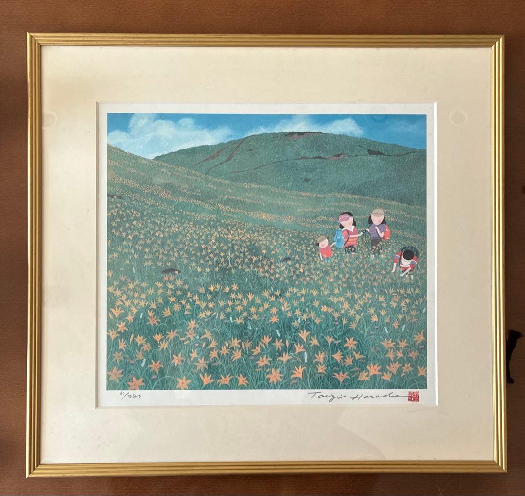 原田泰治「ふるさとの四季 第6集」リトグラフ 全4枚　額付　直筆サイン