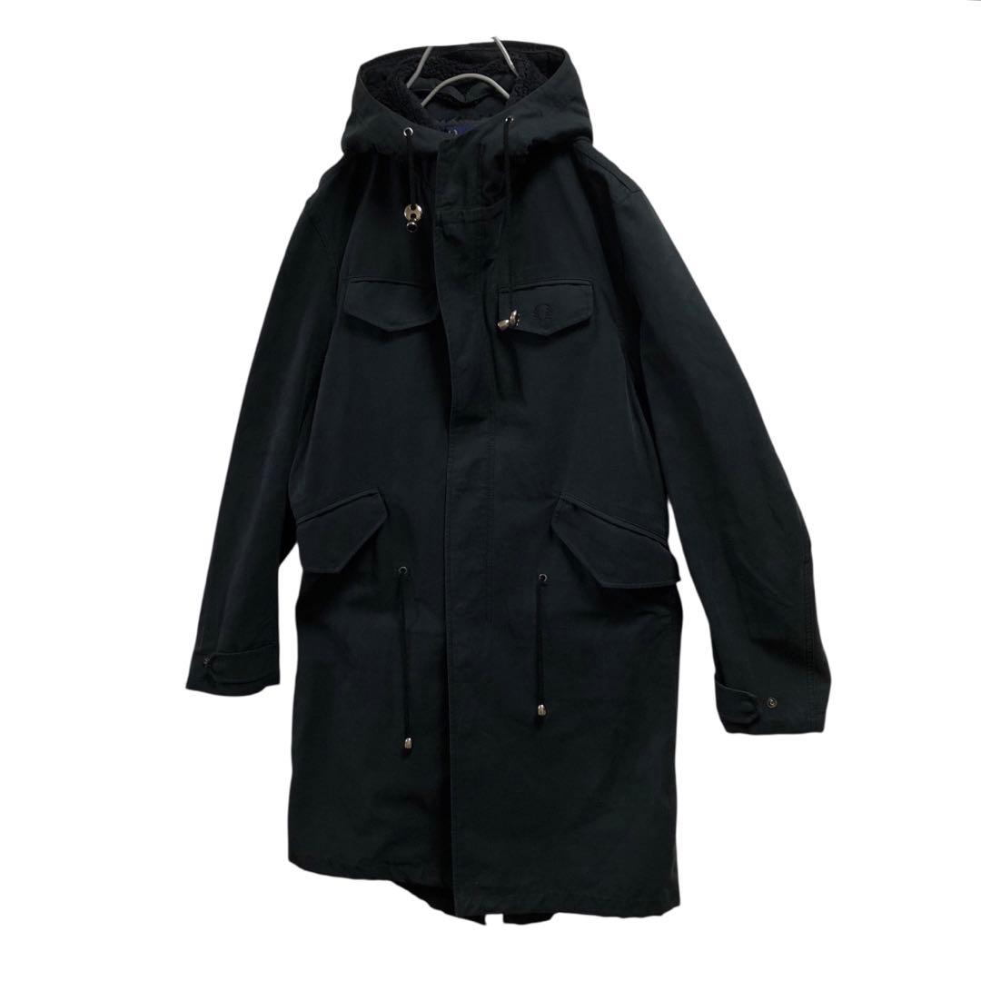 FRED PERRYフレッドペリーモッズコートアウターフード付刺繍ロゴ人気古着