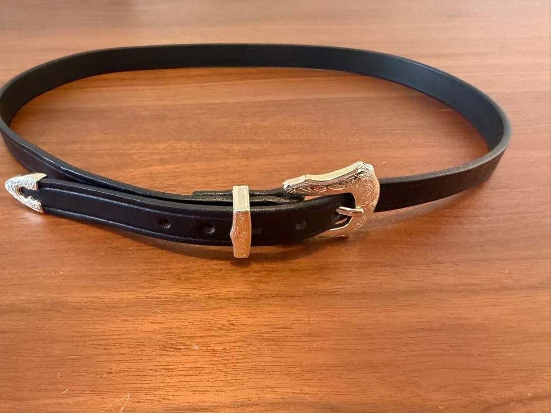 TORY ブライドルレザー　細ベルト　34