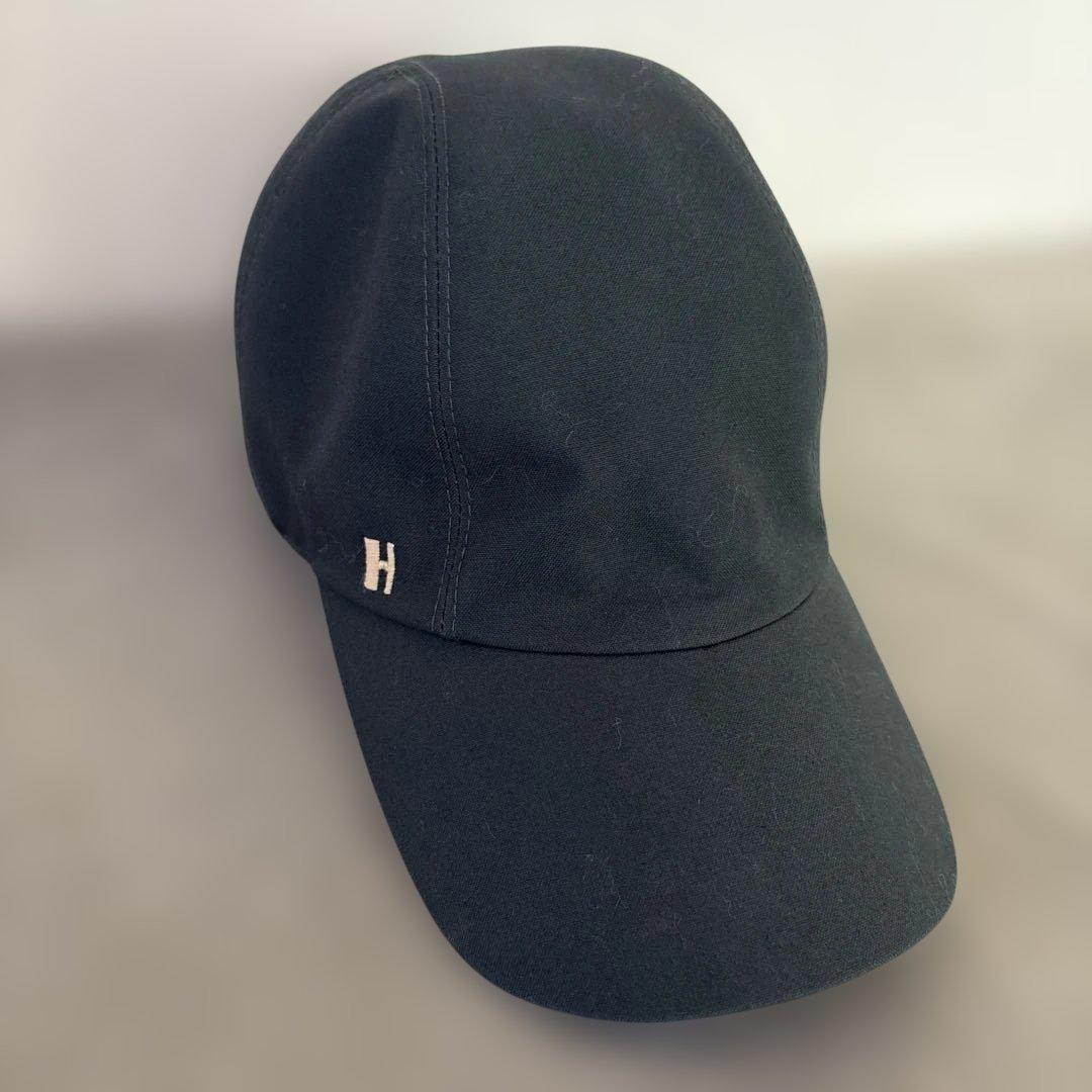 HERMES ブラックネイビーキャップ サイズ57