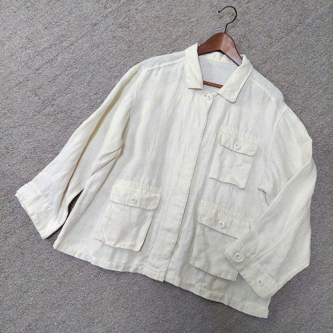 FRAMeWORK　ワーカーズブルゾン　アイボリー　インド製リネン100%　F