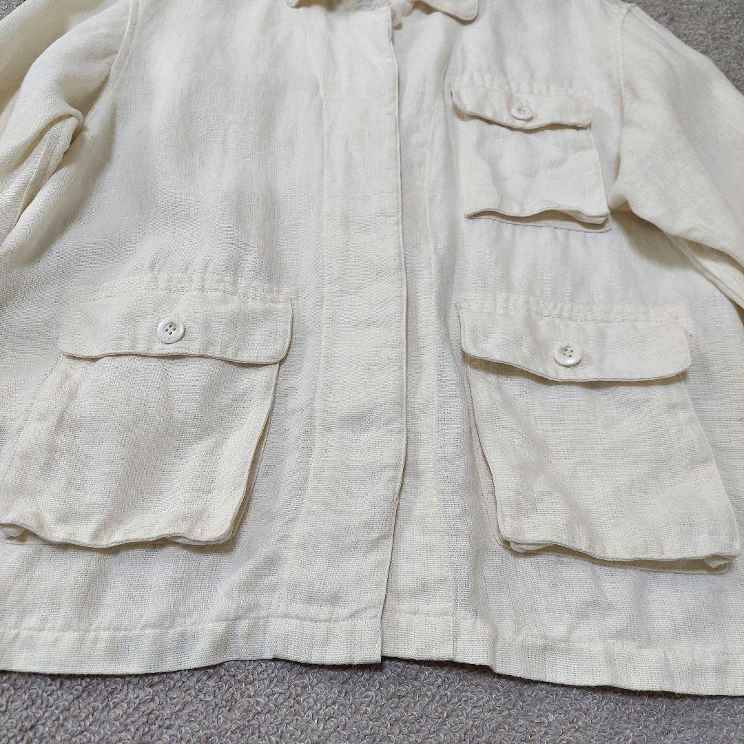 FRAMeWORK　ワーカーズブルゾン　アイボリー　インド製リネン100%　F