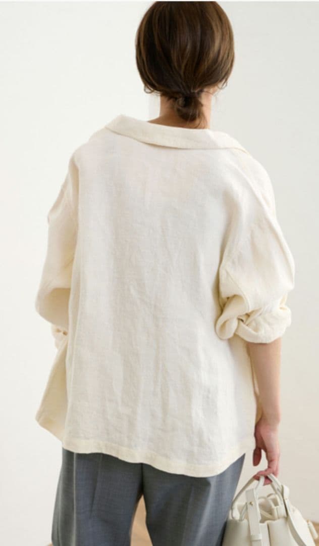 FRAMeWORK　ワーカーズブルゾン　アイボリー　インド製リネン100%　F