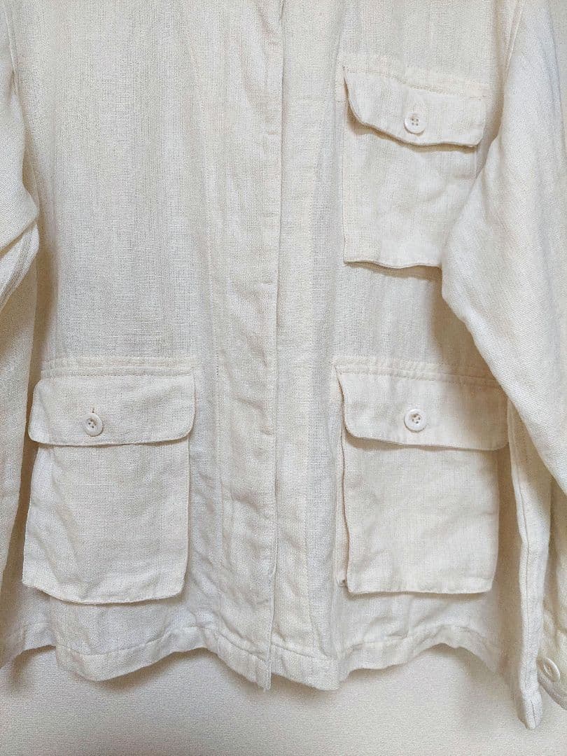 FRAMeWORK　ワーカーズブルゾン　アイボリー　インド製リネン100%　F