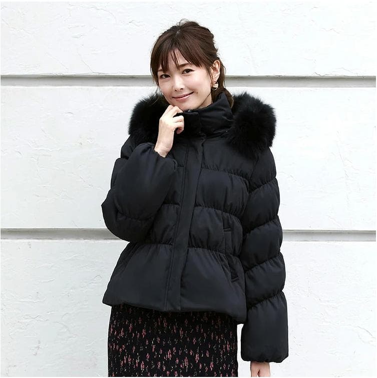 ルイルエブティック フォックスファーシャーリングダウンジャケット ショート