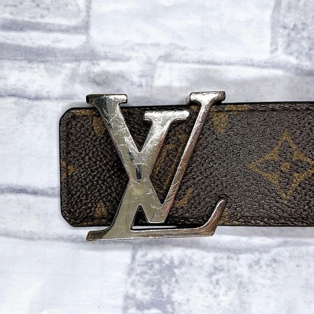 美品✨ルイヴィトン ベルト モノグラム　イニシャル サンチュール シルバー金具