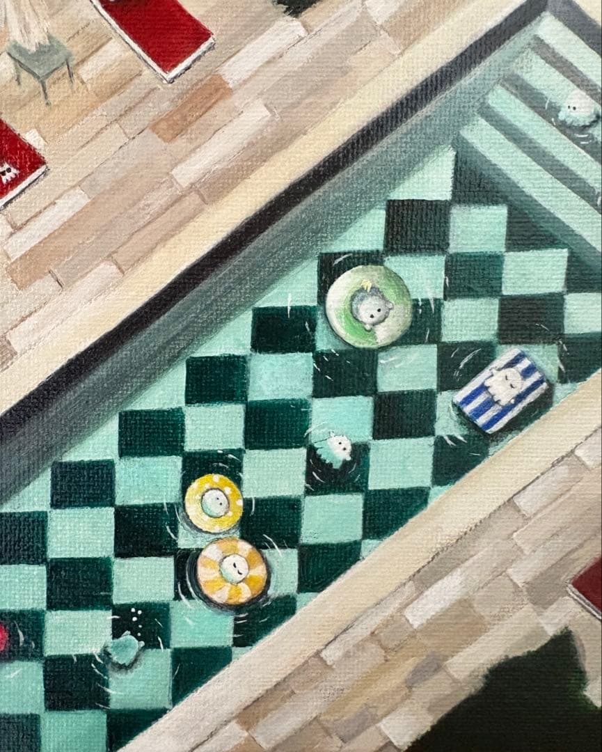 holiday アクリル画　F3