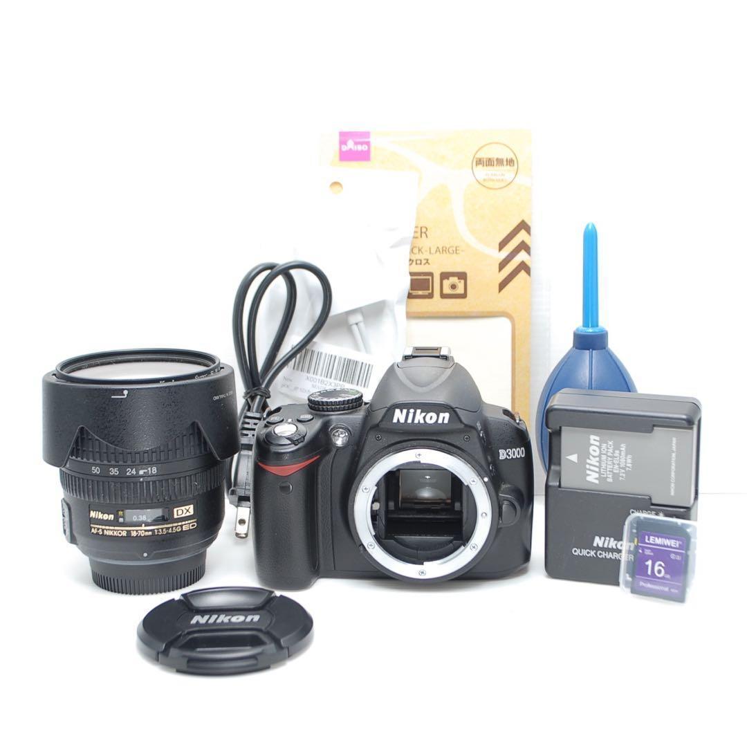 ❤️Nikon D3000❤️ 初心者向け一眼レフ レンズフード付き 美品 格安