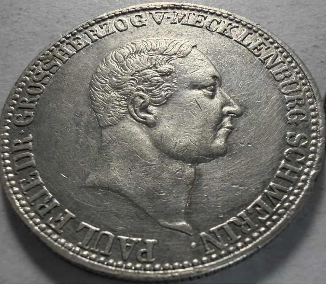 R*a様 1840年ドイツ　メクレンブルク 2/3ターラー銀貨　パウル大公