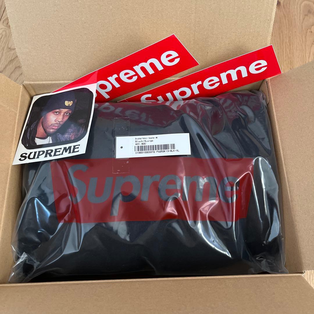 2025 Supreme Brushed Mohair Sweater 黒XL