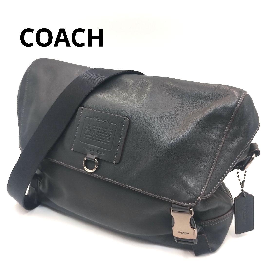 【美品】コーチ　リビングトン　バイク　バッグ　ショルダーバッグ　黒