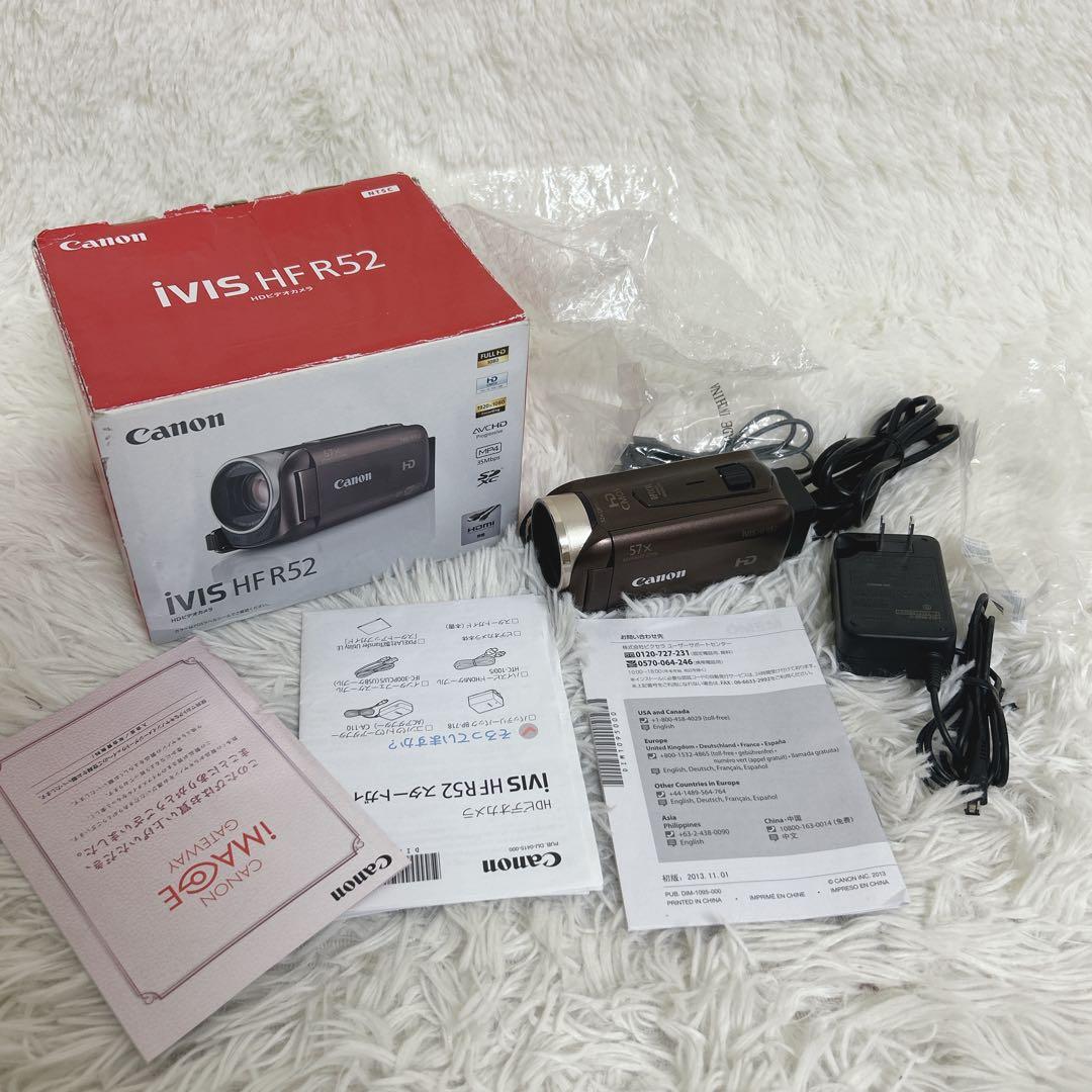 【美品】Canon iVIS HF R52 ビデオカメラ 本体　付属品