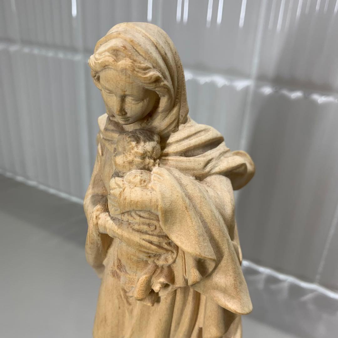 稀少✨最高級品　Lepi 置物　木彫　聖母マリア　マリア像