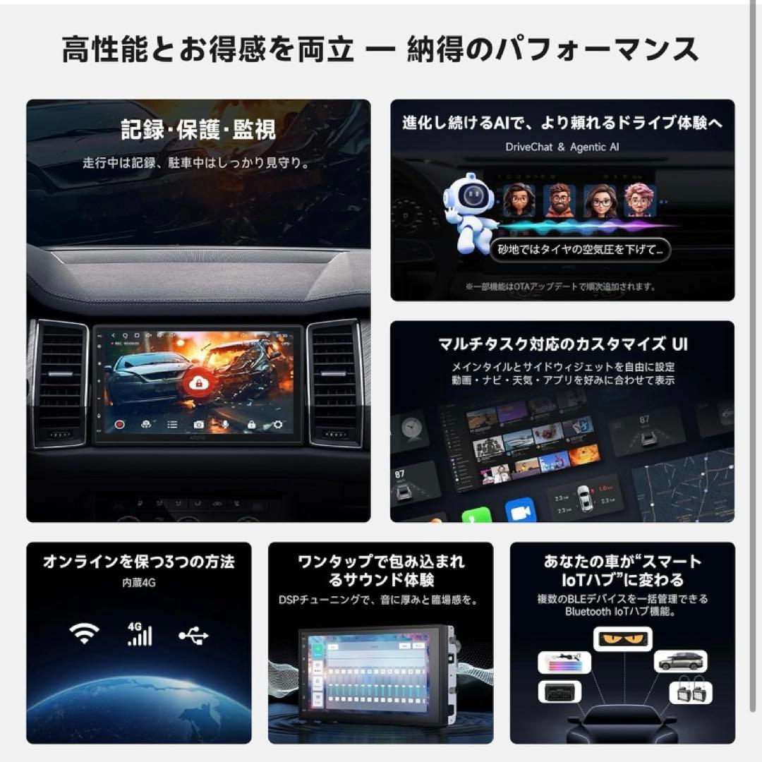 ATOTOEXCEL A7 Android 13 カーナビ カーオーディオ