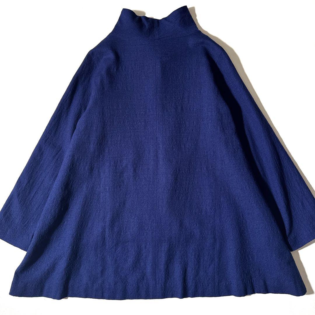 近年 センソユニコ　i+mu ウール 変形 ジャケット コート 羽織り ブルー