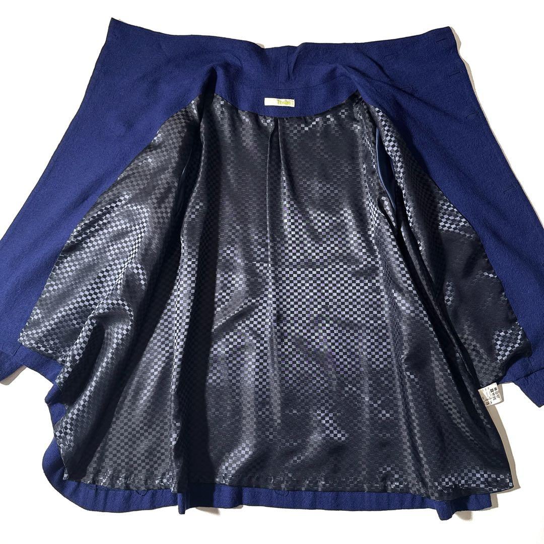 近年 センソユニコ　i+mu ウール 変形 ジャケット コート 羽織り ブルー