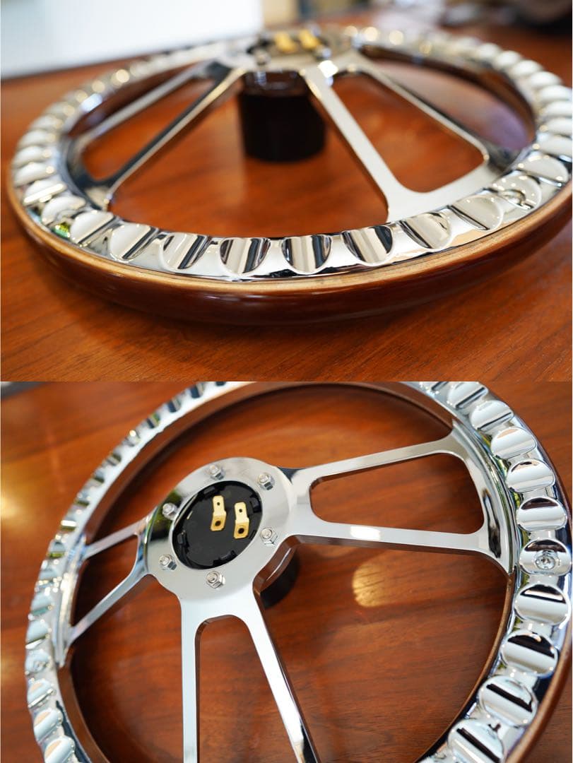 【早い者勝ち】ウッドステアリングホイール 14インチ USDM JDM ビレット