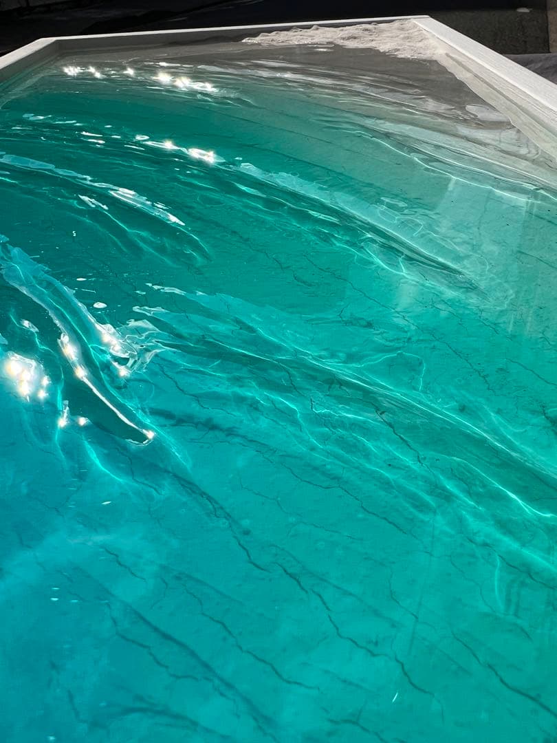 【レジンアート】特大パネル／モルディブ／60cm × 30cm ／波紋アート