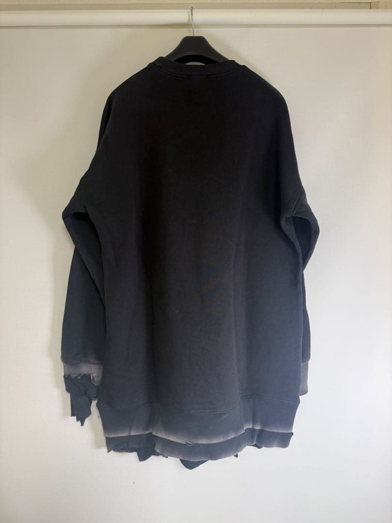 DIESEL ブラック レイヤード スウェット