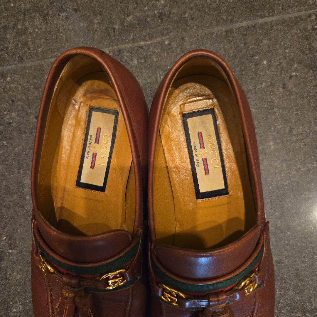 GUCCI ブラウンレザー ローファー