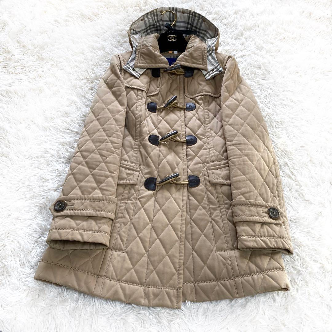 バーバリーブルーレーベル キルティング　ダッフルコート ベージュ 40