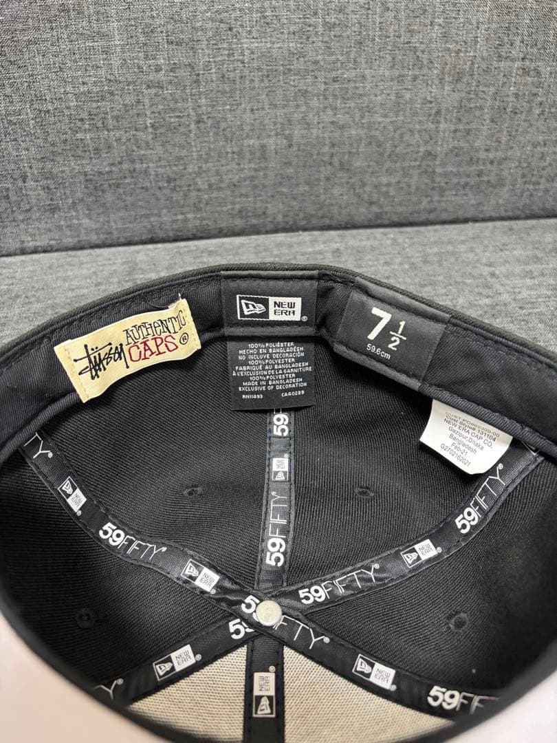 NEW ERA STUSSYコラボ 59FIFTY ブラック 7 1/2
