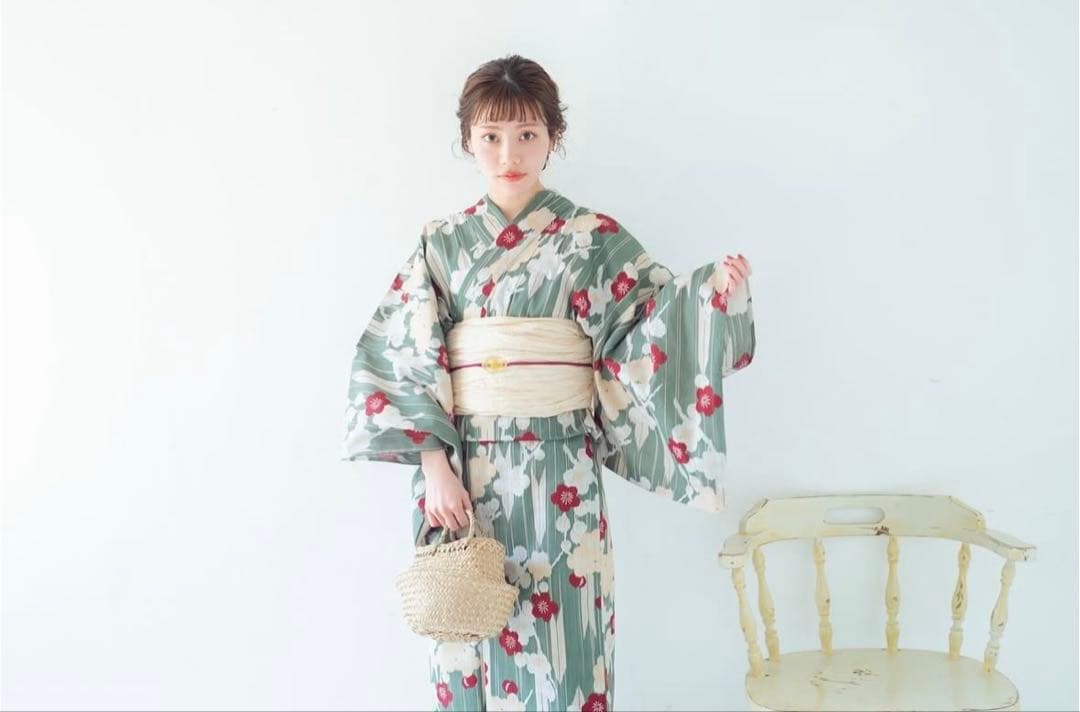 maru × utatane 浴衣セット　矢絣にほぐし