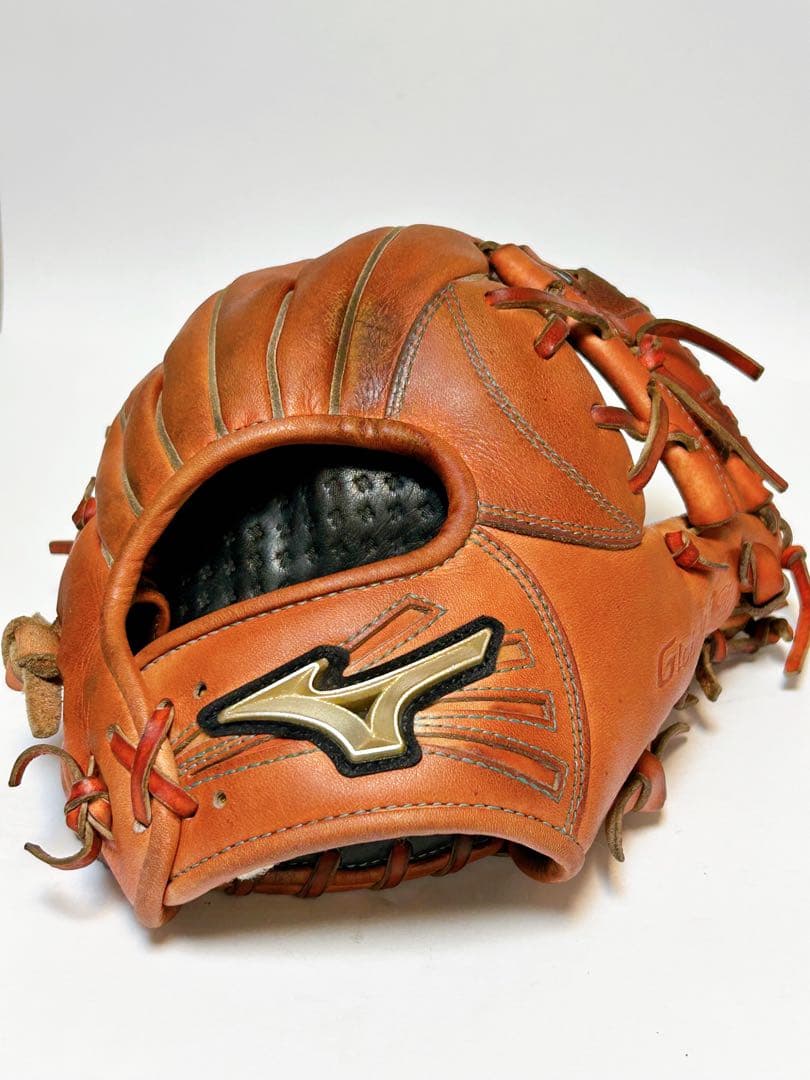Mizuno グローバルエリート 軟式グローブ オレンジ