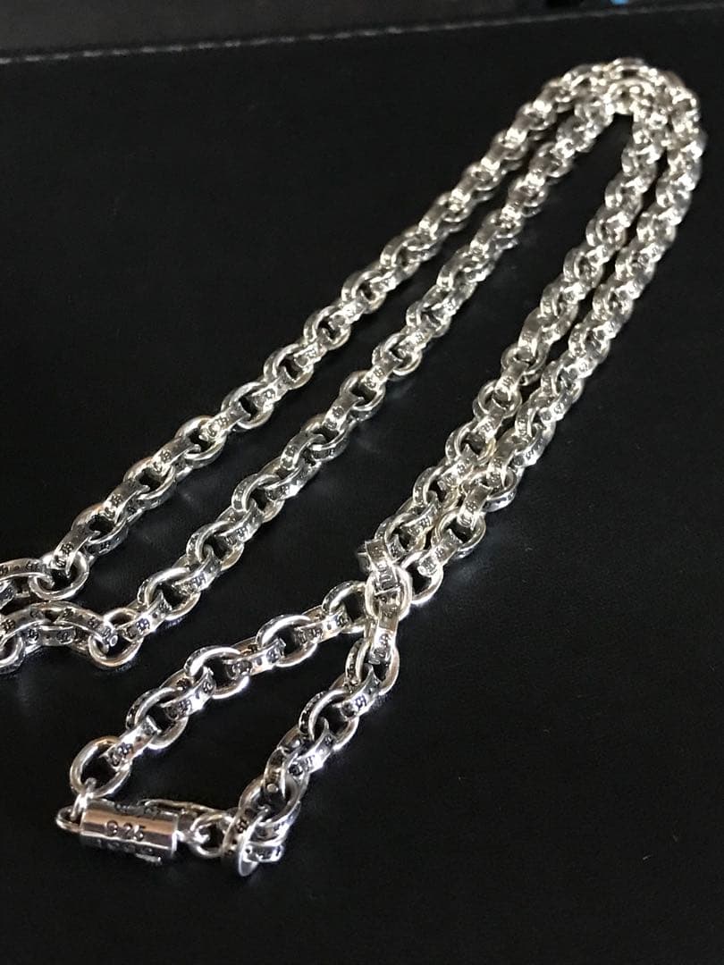 【新品未使用】シルバー925 silver ペーパーチェーン ネックレス 50㎝