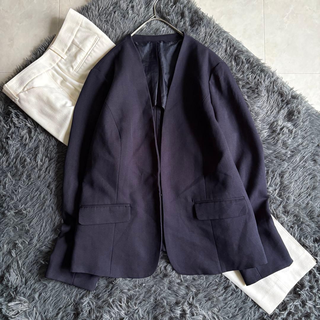 theory luxe ノーカラー ジャケット パンツスーツ セットアップ XL