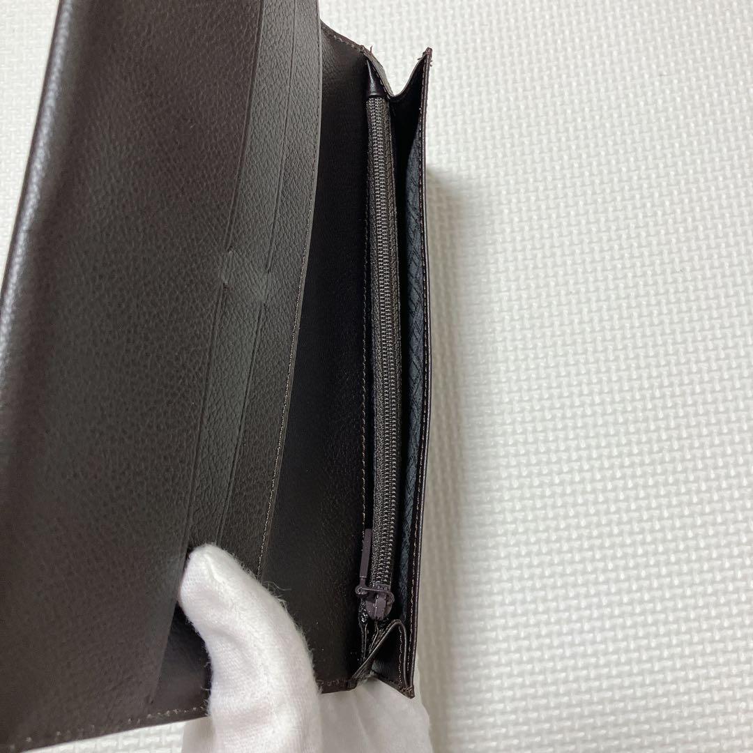 未使用　dunhill ダンヒル レザー長財布　濃茶　ダークブラウン　ロゴ