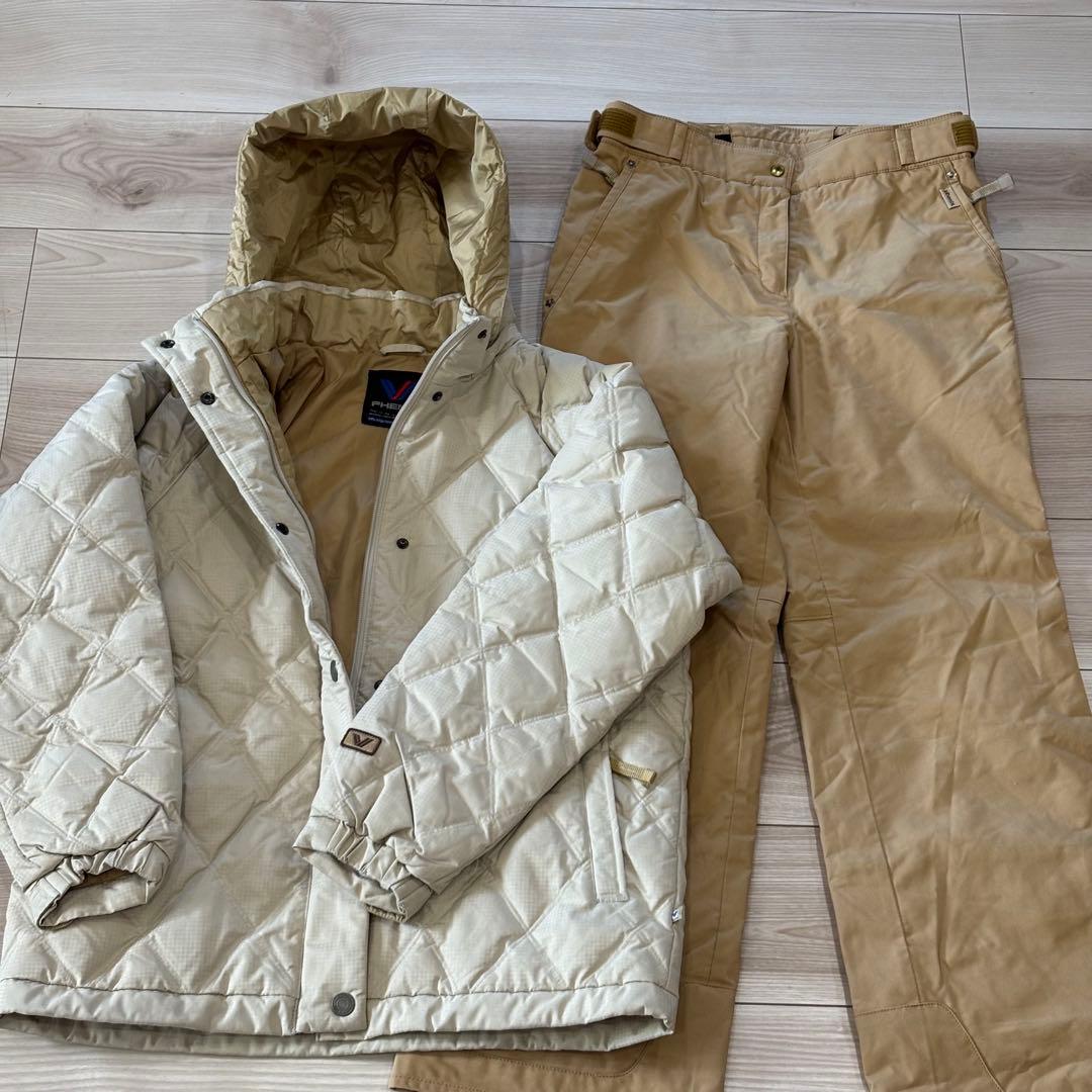 フェニックス レディース スキーウェア セット ダウンコート 着脱式付フード