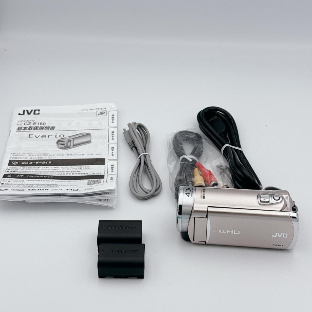 【美品】JVC Everio フルハイビジョンビデオカメラ GZ-E180-N