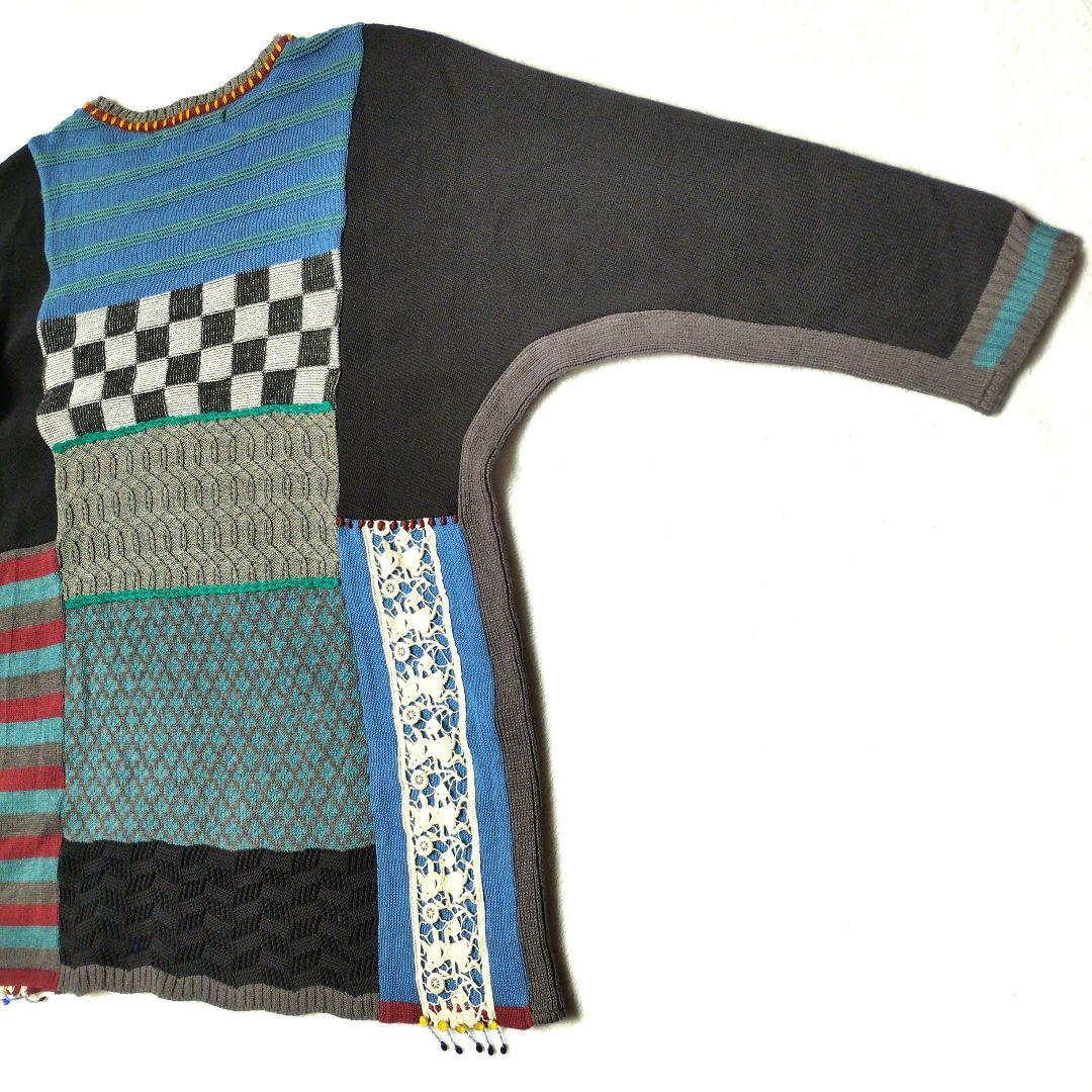 OLLEBOREBLA アルベロベロ　パッチワークニット セーター　ぶたさん　豚