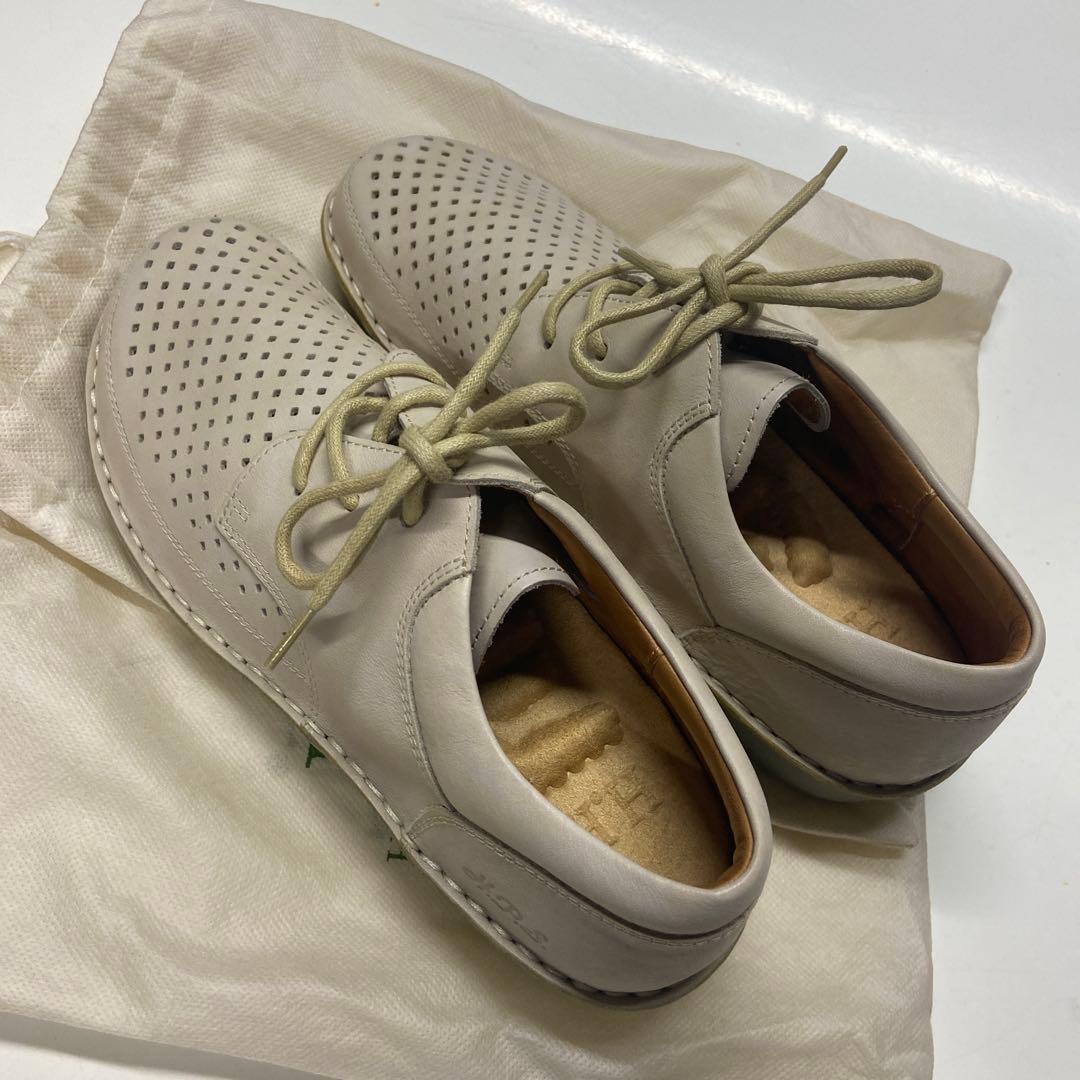 HPS 健康靴 コンフォートシューズ ベージュ メッシュシューズ 25.0