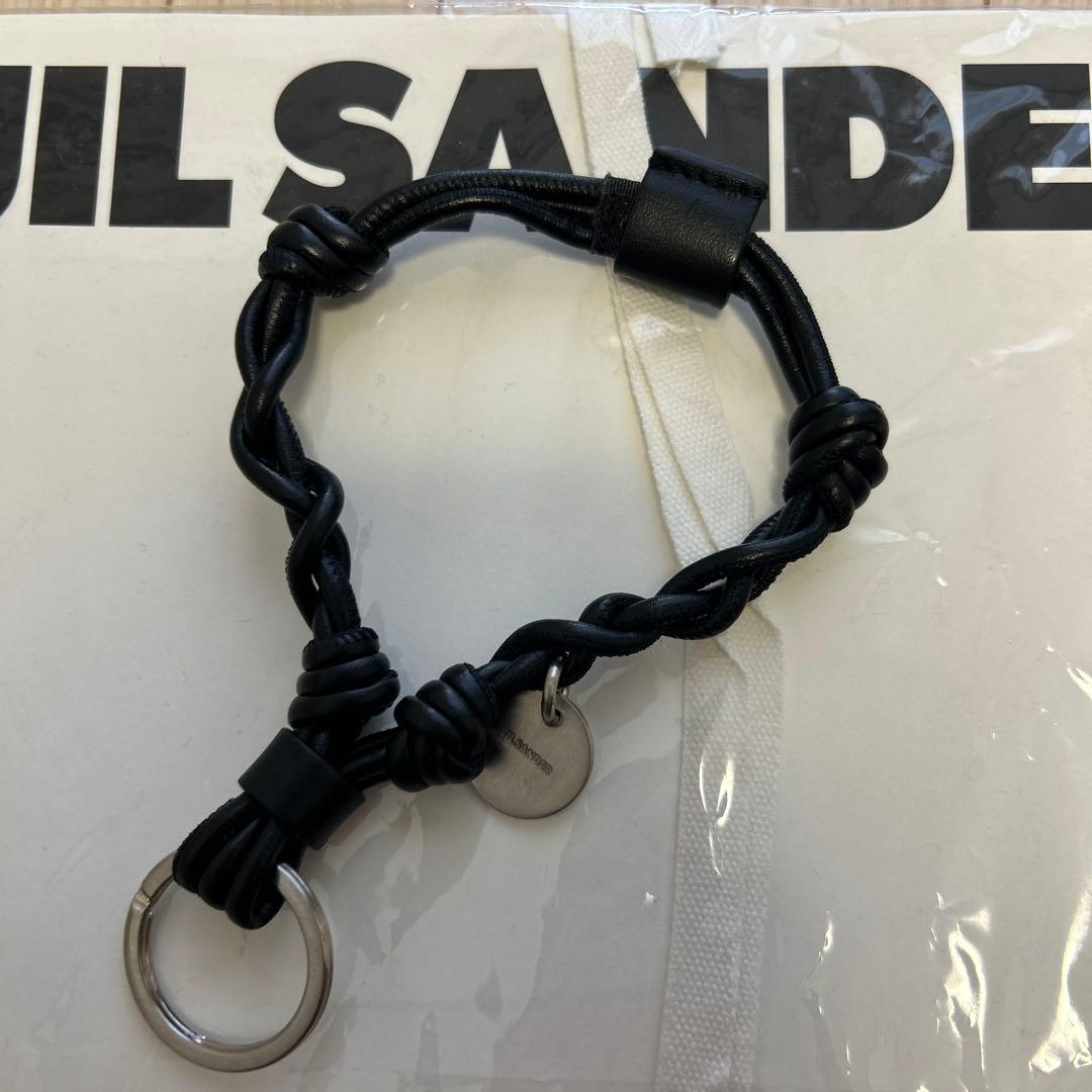 JIL SANDER直営店購入新品証明書付☆黒タングルキーリング