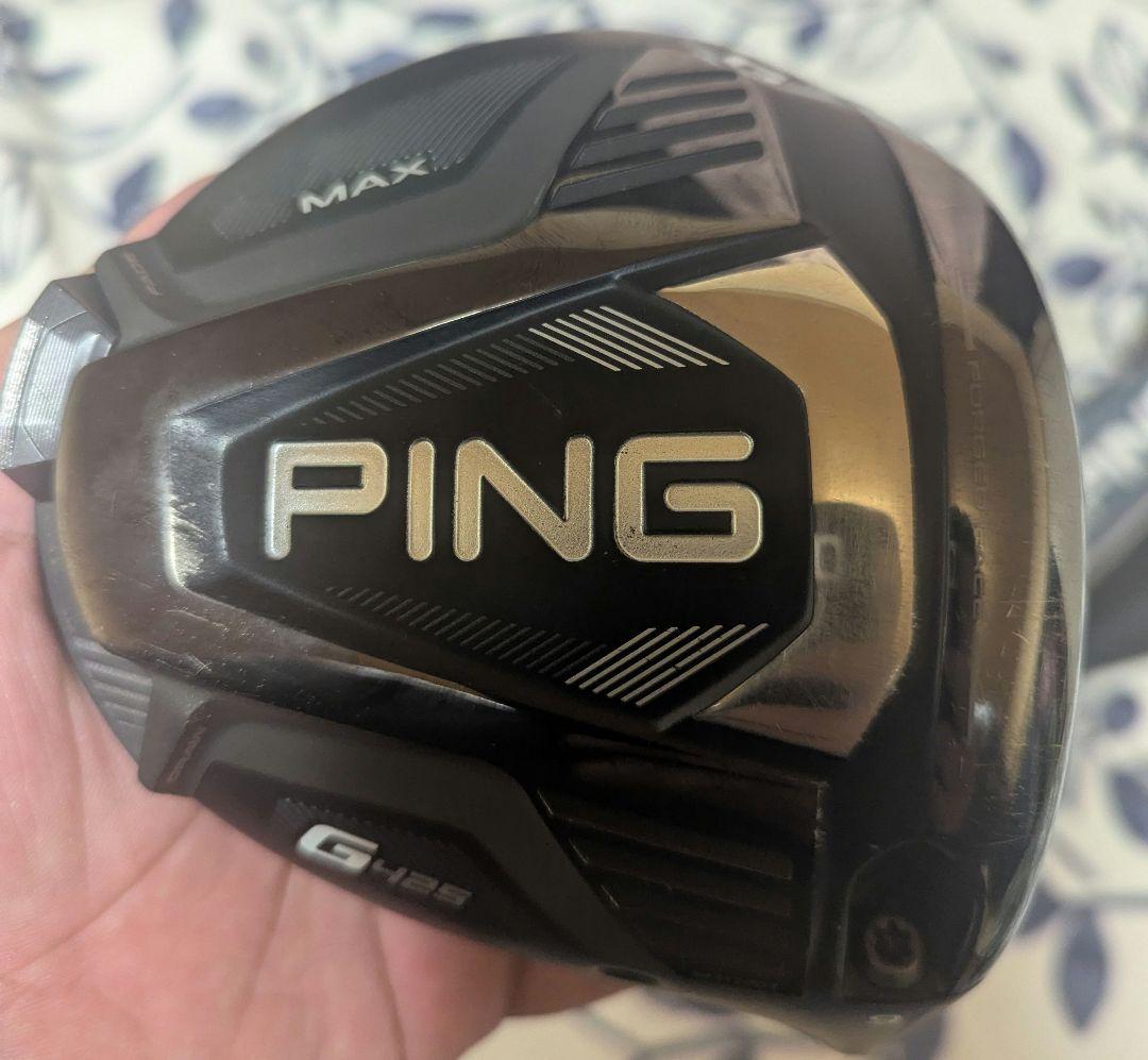 【訳あり】PING G425MAX ドライバー 9度 ヘッドカバー付き　凹みあり