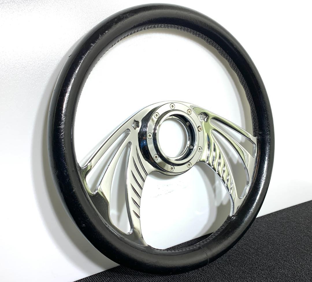 ダンシングスター ビレットステアリング 36パイ レザー 希少 レア 当時物