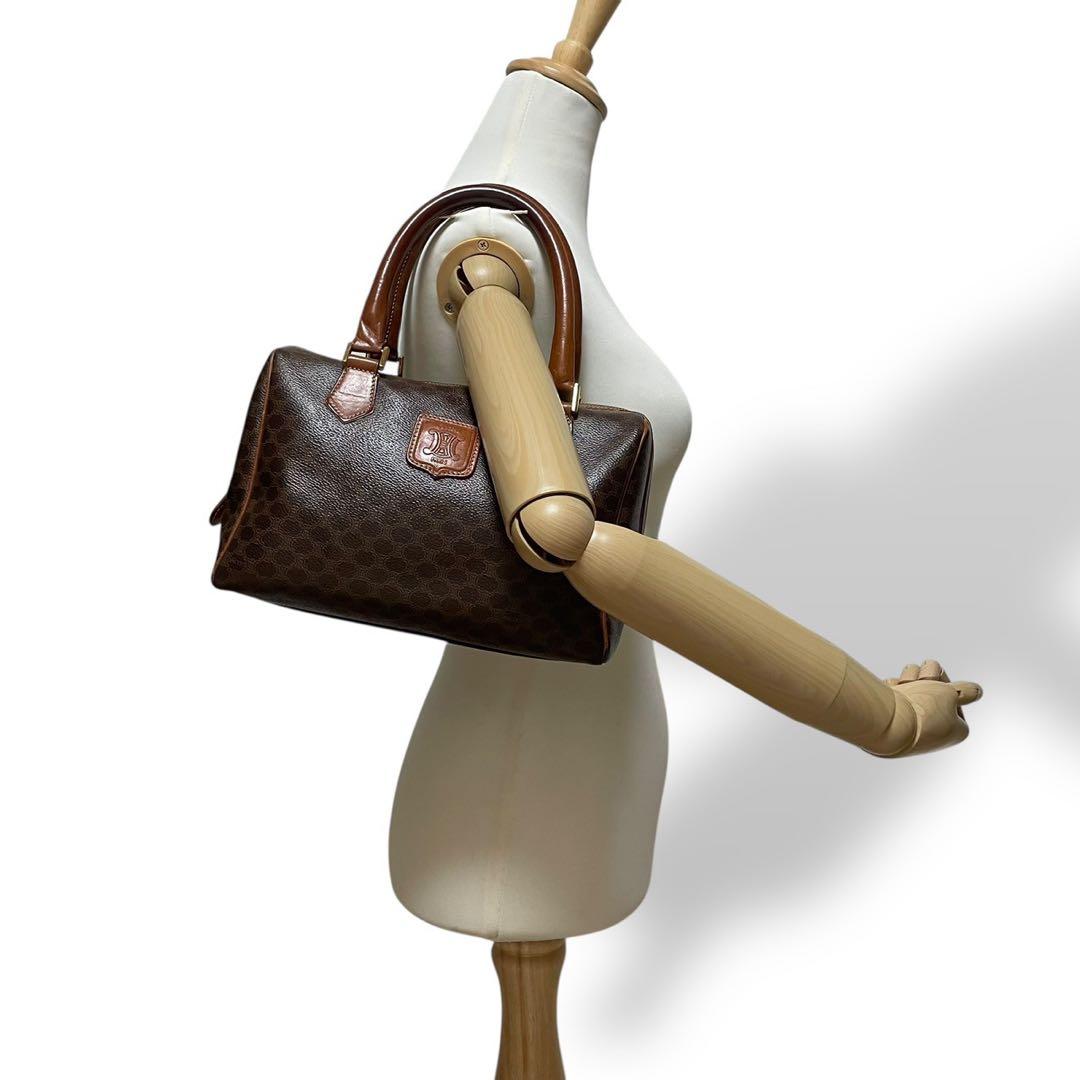 良品 4776 CELINE セリーヌ 2way ボストンバッグ マカダム柄