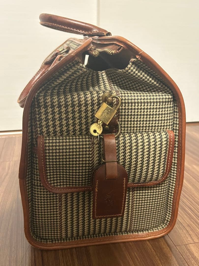 ラルフローレン　千鳥格子　ボストンバッグ